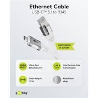 Câble Ethernet USB-C™ 3.1 vers RJ45, 1,5 m - GOOBAY