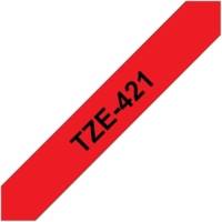 K7 Ruban Etiqueteuse TZe-421 - 9mm x 8m Noir sur Rouge - BROTHER