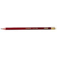 Pack de 6 Crayons papier Graphite Swano bout gomme HB - Stabilo