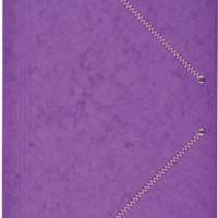 Chemise Carte Lustée 24 x 32 cm à rabats avec élastique Mauve - COUTAL