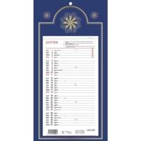 Calendrier Mensuel Long sur plaque 20 x 38 cm Coloris Aléatoire - LECAS