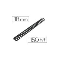 Boîte 50 Anneaux Plastique à Relier Capacité 150f 18mm Noir - Q-CONNECT