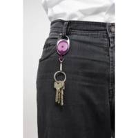 Porte badge Clip ceinture avec yoyo ovale Violet / transparent - DURABLE