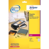 L7665-25 - 600 étiquettes cartouche numérique mini laser Blanc 72 x 21,15 - Avery