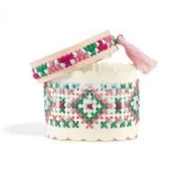 Boîte Pix Trésor 2 Bracelets à Coudre Rose - Blanc - AVENUE MANDARINE