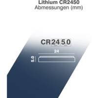 Pile bouton Lithium CR2450 3V 24.5x5mm - CAMELION