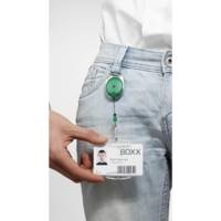 Porte badge avec Jojo ovale Rouge / transparent - DURABLE