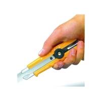 Cutter multi-usage L1 corps ABS 100% recyclé, lame 18mm, blocage par molette - OLFA