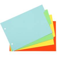 Intercalaires pour fiches bristol carte lustrée 225g 4 positions - A5 148x210mm - EXACOMPTA