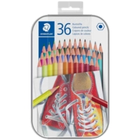 Crayon de couleur hexagonal, étui en métal de 36 - STAEDTLER