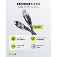 Câble Ethernet USB-C™ 3.1 vers RJ45 5 m Connexion Directe Routeur / Modem ou switch - GOOBAY
