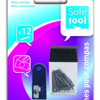 Etui de 12 mines de compas + taille mine - Safetool