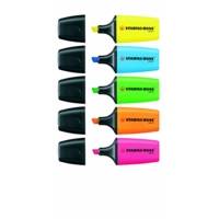 Bonbonne de 50 Surligneurs BOSS MINI Pointe biseautée Assortis - STABILO