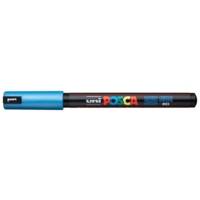 Marqueur pointe calibrée extra-fine pc1mr 0,7mm bleu métal - POSCA