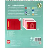 Ardoise magnétique 21 x 17cm rouge avec 10 fiches dessin - APLI