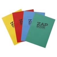 Zap book bloc d'esquisse recyclé 10,5x14,8 uni 80g 160 feuilles couvertures aléatoires - CLAIREFONTAINE