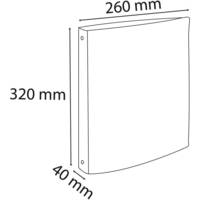 Classeur 4 anneaux 30 mm Couverture PP Dos de 40 mm Anis - EXACOMPTA