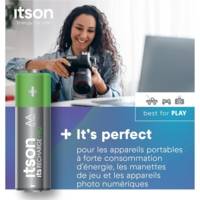 Boîte de 8 piles rechargeables AA Pro NiMH prêtes à l'emploi, 2500 mAh - ITSON