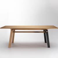 Table de réunion Sapristi piètement bois 210x100 cm - SEVE Mobilier