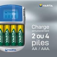 Chargeur LCD Charger 2/4 Piles avec Adaptateur 12 V - VARTA