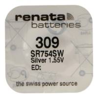 Pile bouton Silver Oxyde 309 / SR754 SW 0% Mercure 1,55V - RENATA