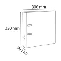 Classeur à levier Prem'Touch Polypropylène - Dos 80mm - A4 maxi - Gris foncé - EXACOMPTA
