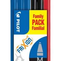 Set de 6 Recharges FRIXION BALL BLS-FR7 (3 Bleu + 2 Noir + 1 Rouge) - Pilot