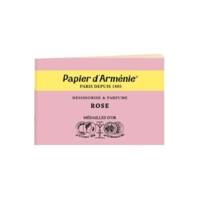 Carnet de 12 feuilles de 3 lamelles parfum La Rose - PAPIER D'ARMÉNIE