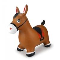 Cheval gonflable et rebondissant brun avec pompe - JAMARA