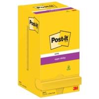 Bloc-note adhésif Super Sticky Notes 76 x 76 mm jaune - Post-it
