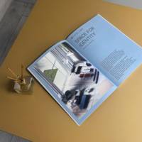 Plateau de table rond Ocre & laiton - RestooTab