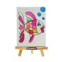 Lot de 5 peintures acryliques Nacrée en 250 ml (Blanche, Jaune, Rose, Verte et Bleue) - CLÉOPÂTRE
