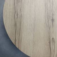 Table pied blanc Ø70cm chene delano - intérieur - RestooTab