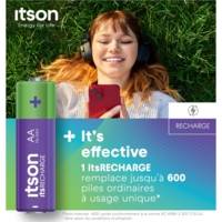 Boîte de 8 piles rechargeables AA prêtes à l'emploi Pro NiMH, 2000 mAh - ITSON