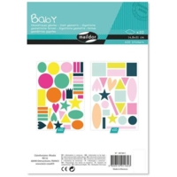 Pochette 620 gommettes Baby 20 planches 14,8x21 cm Géométriques géantes - Clairefontaine
