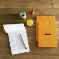 Bloc de direction Orange 80 feuilles (160 pages) format A4 réglure 5x5 - RHODIA