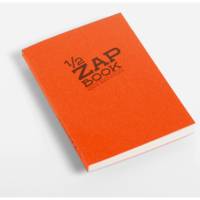 Bloc 1/2 ZAP BOOK Encollé grand côté A6 105x148 mm 160p blanc couverture aléatoire - CLAIREFONTAINE
