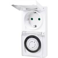 Lot de 2 minuteurs mécaniques IP44 Extérieur Blanc - LOGILINK