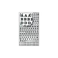 Planche de Lettres et Chiffres Transferts (1 Feuille) DD4F 6 mm Noir - APLI-AGIPA