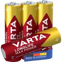 Pack de 4 piles Longlife Max Power AA Mignon LR06 - VARTA