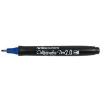 Marqueur "Calligraphy Pen" pointe 2 mm coloris bleu - ARTLINE
