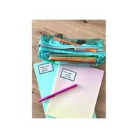 Sachet de 24 étiquettes scolaires bleues et vertes - 36 x 56 mm - AVERY