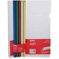 Kit 5 baguettes à relier avec 5 couvertures transparentes 21 x 29.7 cm - APLI-AGIPA