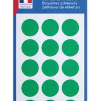 Sachet de 90 étiquettes Gommettes de signalisation Rondes 19 mm Vert - Apli-Agipa