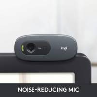 Webcam HD - C270 Correction de la lumière, micro antiparasites, noir - LOGITECH