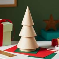 Sapin en papier brun mâché 30,5 cm - DÉCOPATCH