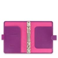 Agenda organiseur "Saffiano" format Personal Framboise - FILOFAX