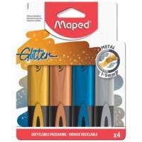 Surligneur GLITTER METAL, étui de 4 - Maped