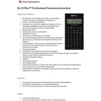 Calculatrice financière TI-BA II Plus Prof - TEXAS INSTRUMENTS