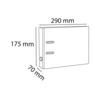 Classeur à levier papier marbre gris dos de 70mm - A5 horizontal. - Gris-dos noir - EXACOMPTA